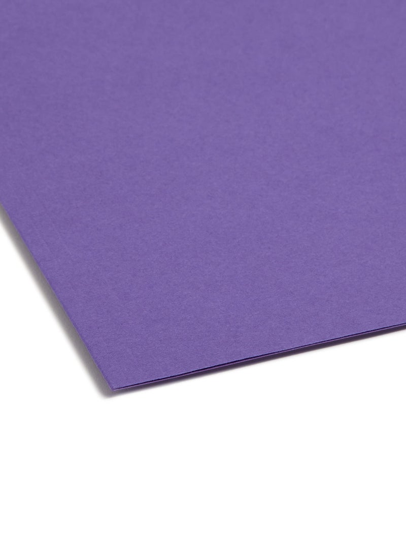Smead Fastener File Folders, 50 Count, Purple, Reinforced 1/3-Cut Tabs, 2 Fasteners, Letter Size (13040) - Image 4